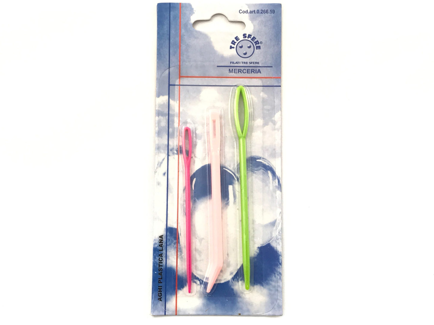 Plastic Wool Needles CF.1 blister 3 needles