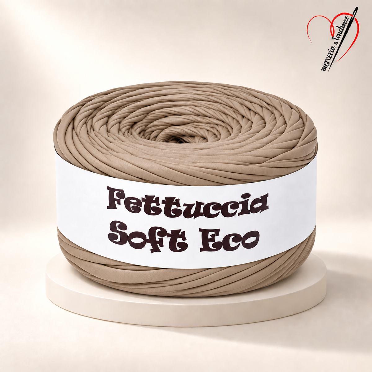 Fettuccia Soft Eco 10 Beige – foto studio frontale trama liscia