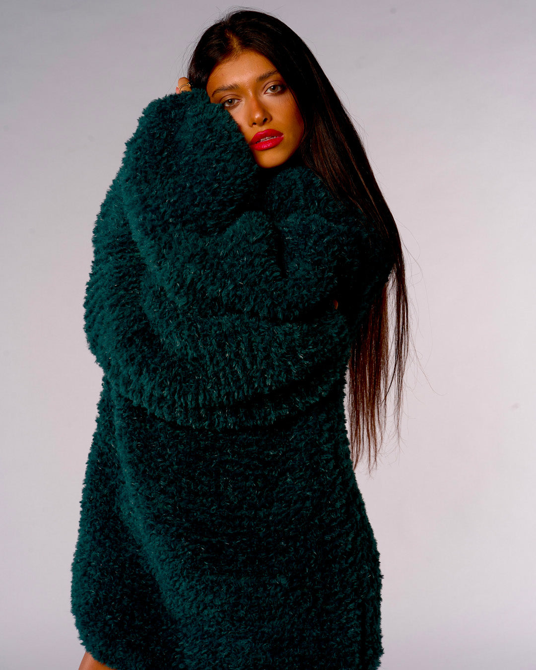 Wool Fur Chic Lamè