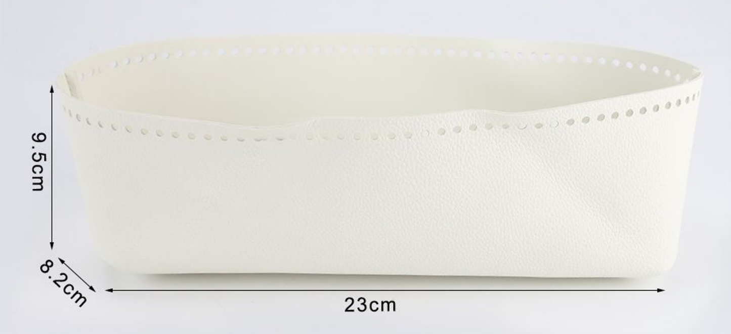 Fondo Rigido per Borsa 23 cm con Fori – Base Strutturata Effetto Pelle (Vari Colori)