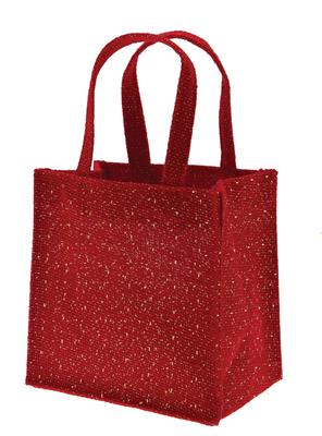 Jute Lurex Bag Red Color