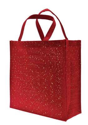 Jute Lurex Bag Red Color