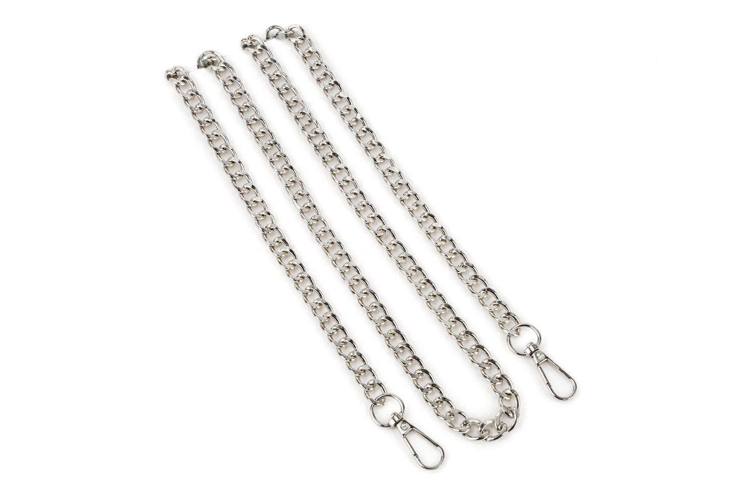Catena per Borsa Argento con Moschettoni 120 cm – Tracolla Metallica 3,5*13*17 12506-02