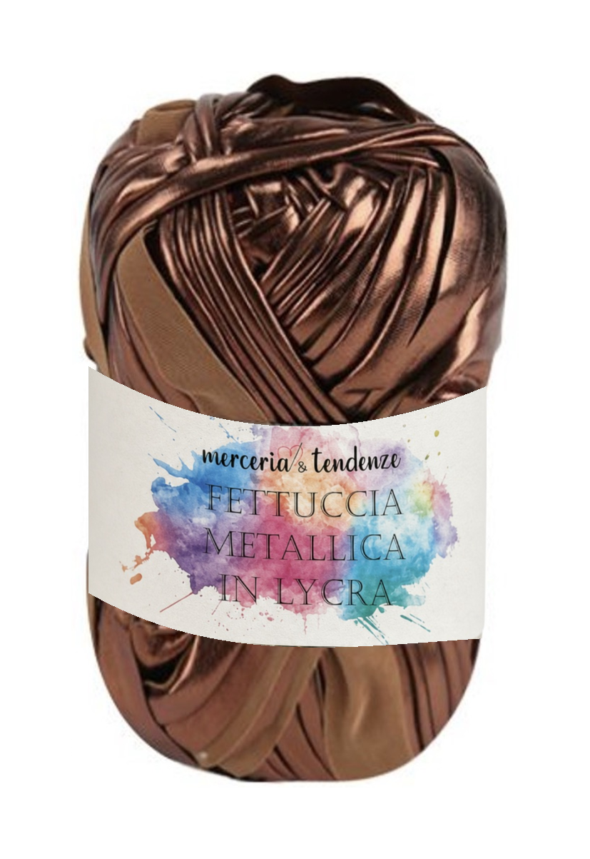 Fettuccia Metallica in Lycra Gomitolo da 100g lunga 45 metri