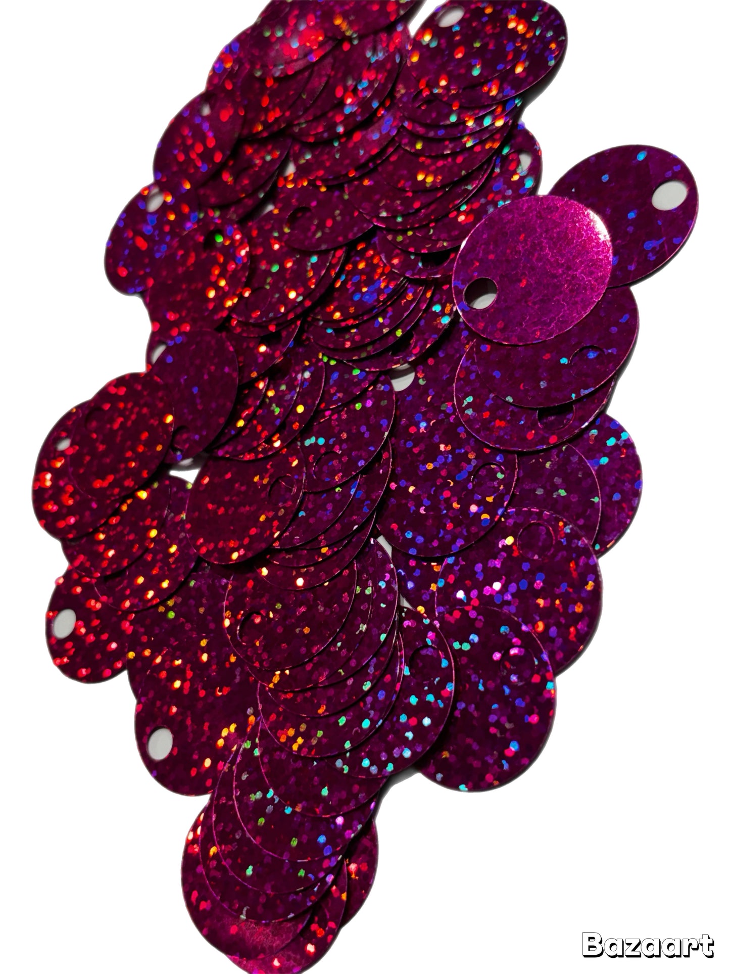 Paillettes Glitterate per Borse e Creazioni - Misura ⌀ 2,5 - pacco da 20g con circa 100 pz