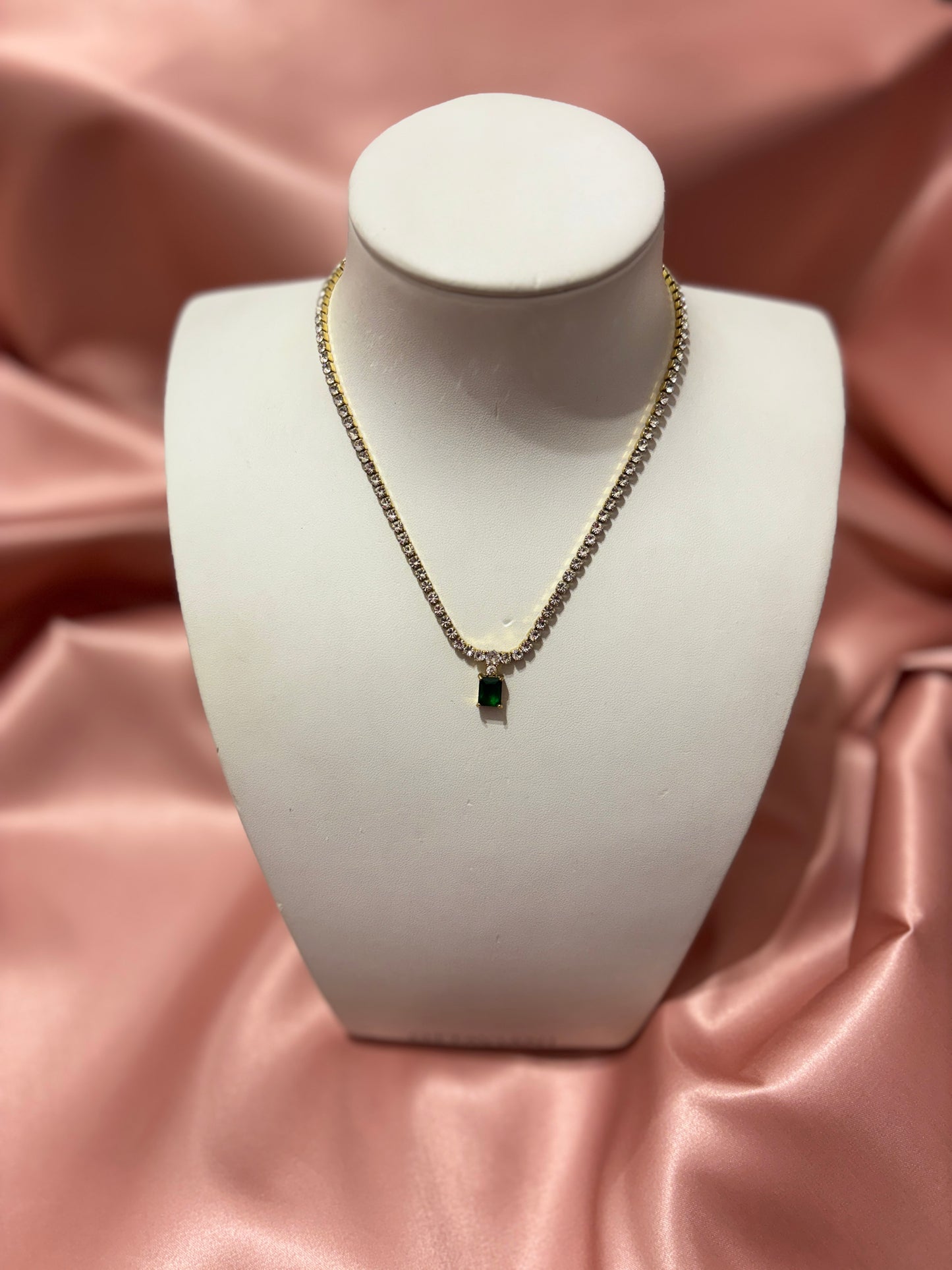 Necklace with light point