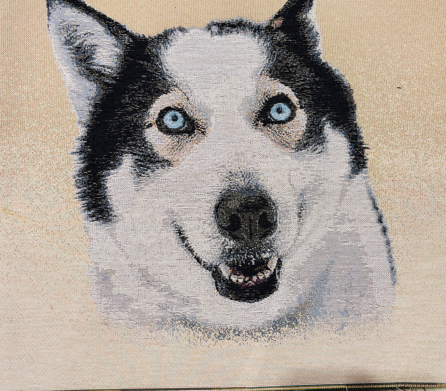 Gobelin husky cushion