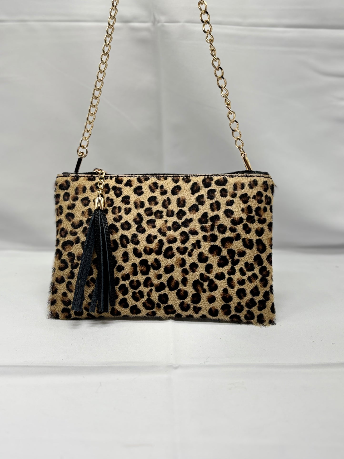 Cheetah Ponyskin Clutch