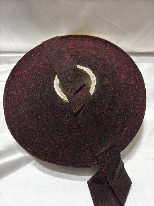 Fettuccia  Pizza Lurex Nero/Bordeaux 370 Grammi.