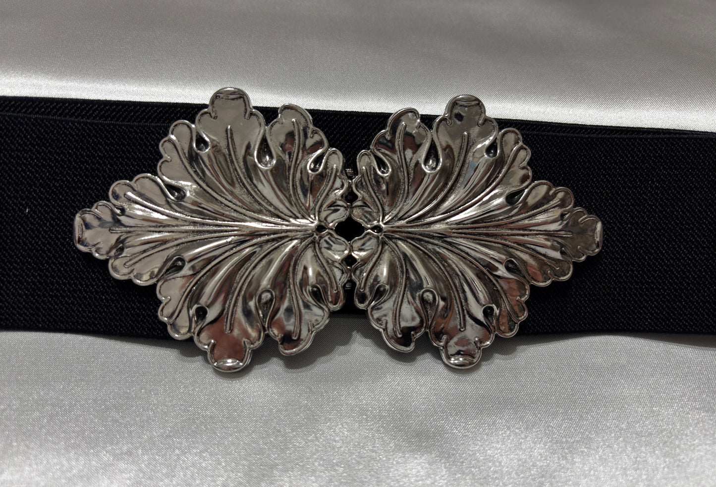 Elastic belt with steel leaf