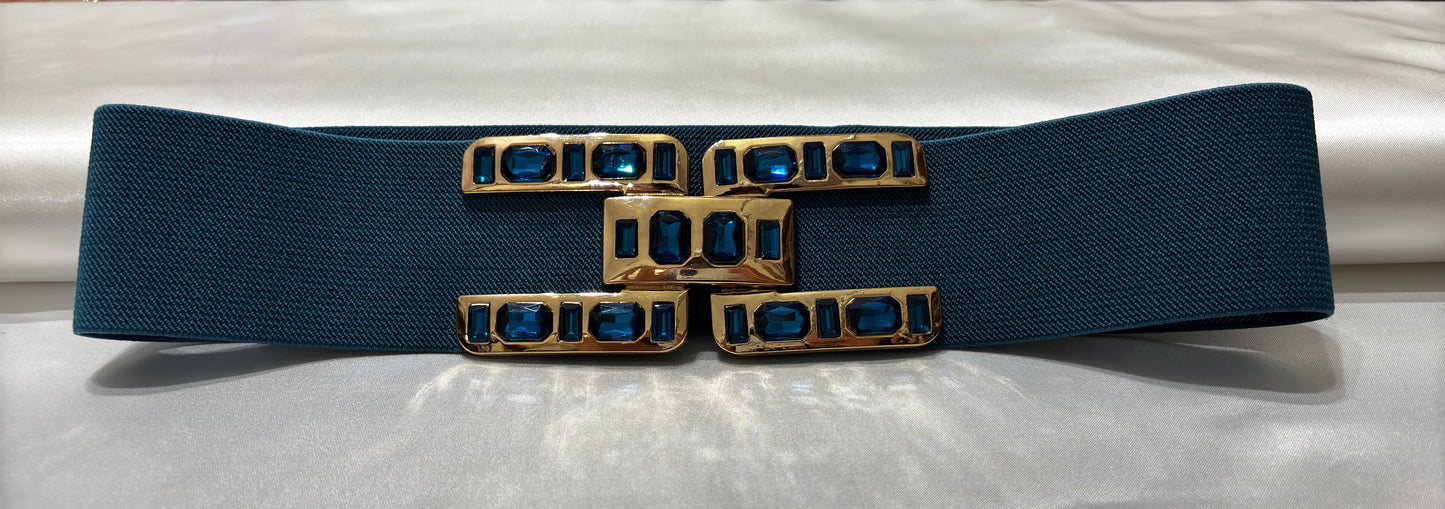 Elastic belt with jewel