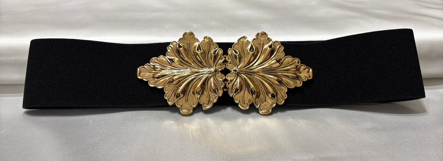 Elastic belt with steel leaf