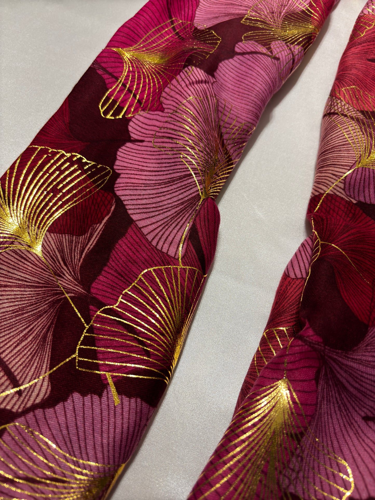Golden Leaf Pattern Scarf
