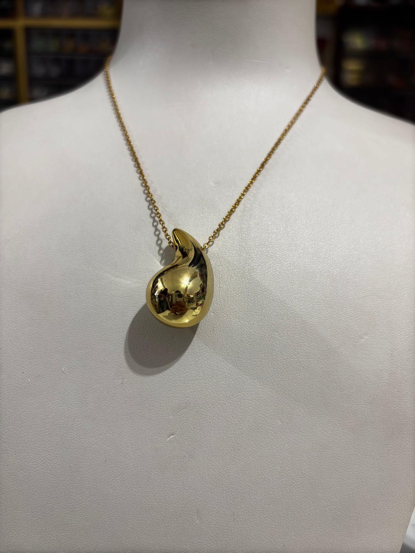 Steel Necklace with Drop