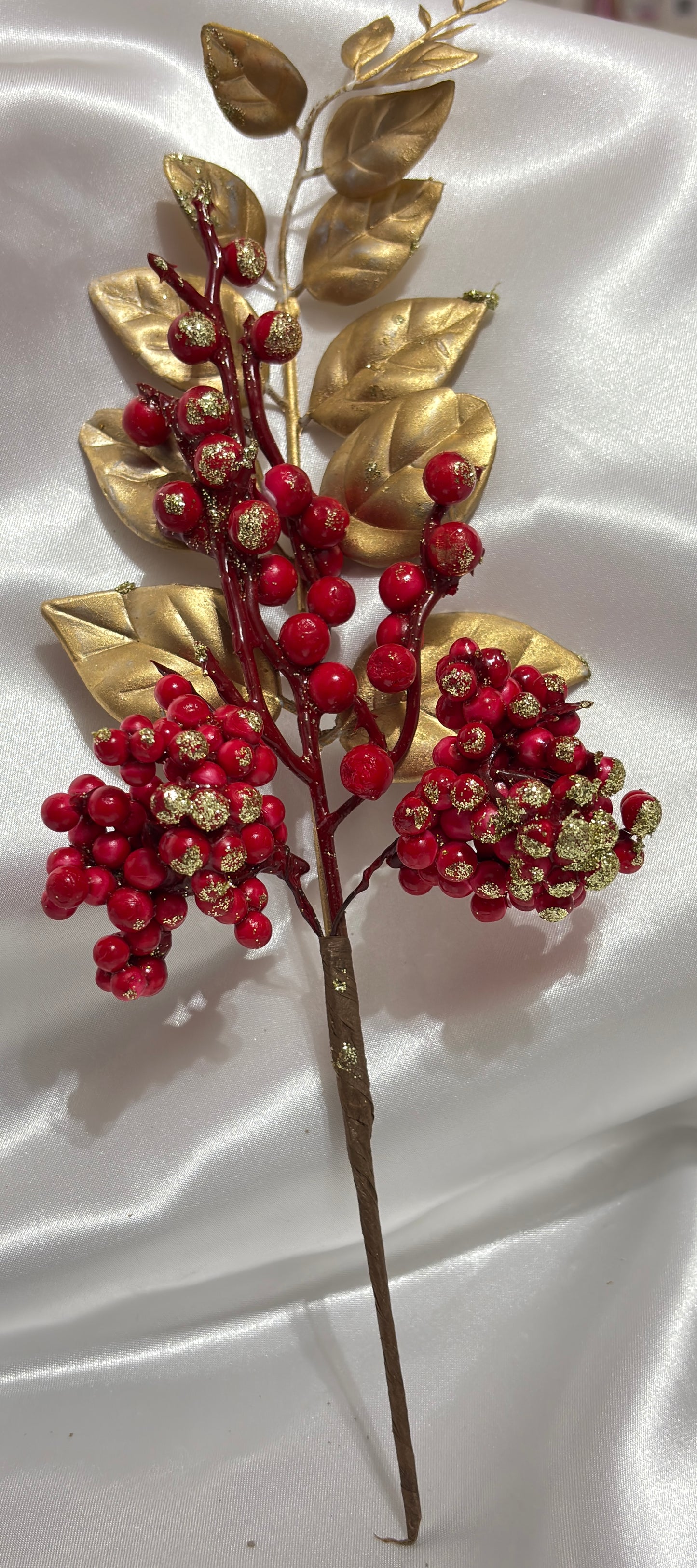 Golden leaves with berries