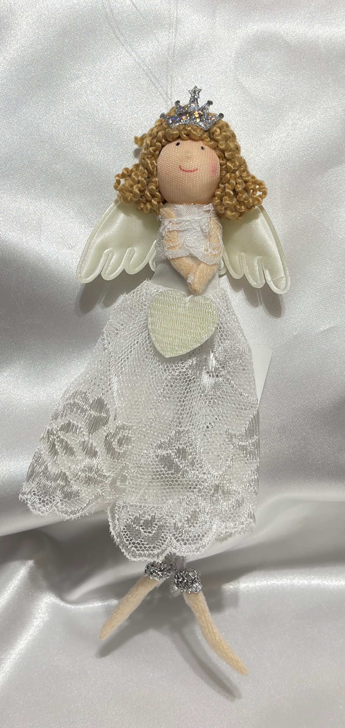 Little angel with embroidered tulle