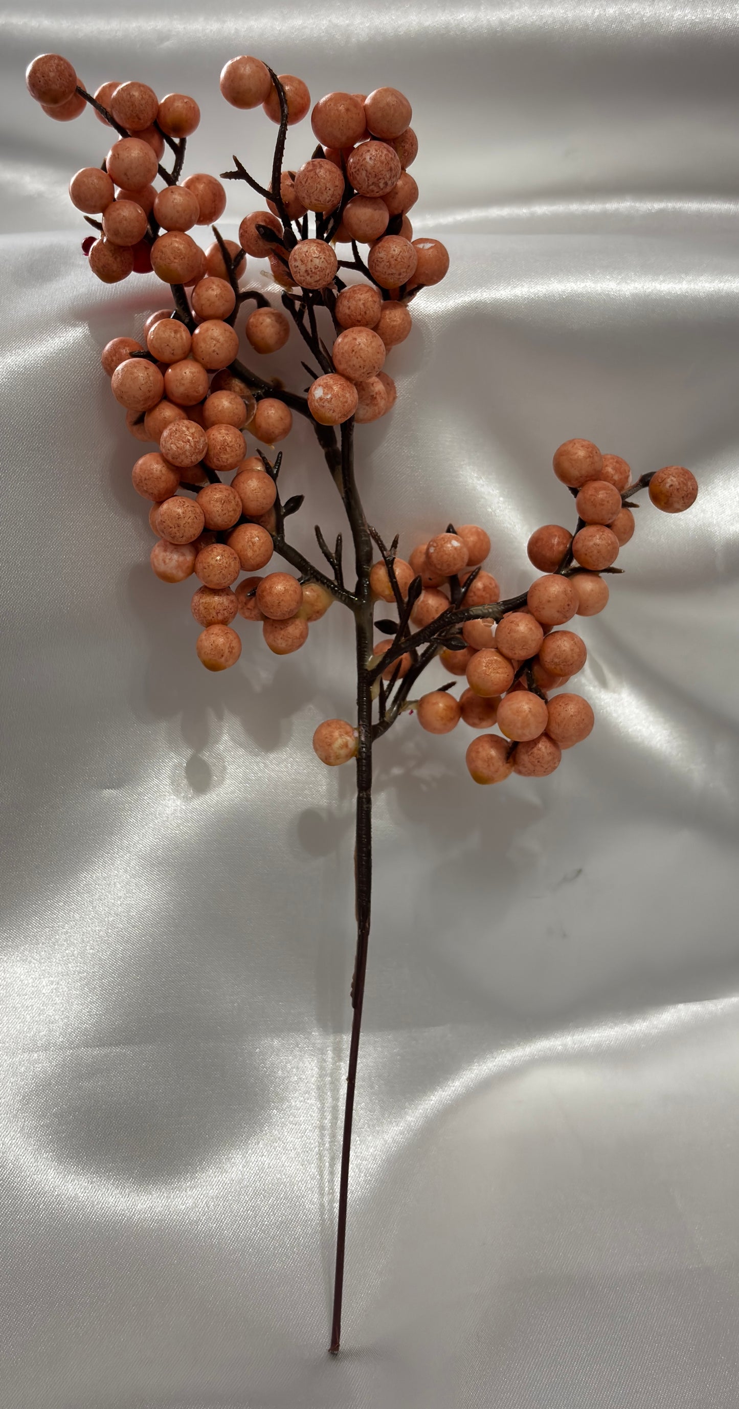Christmas pick with branches and pink berries. 004