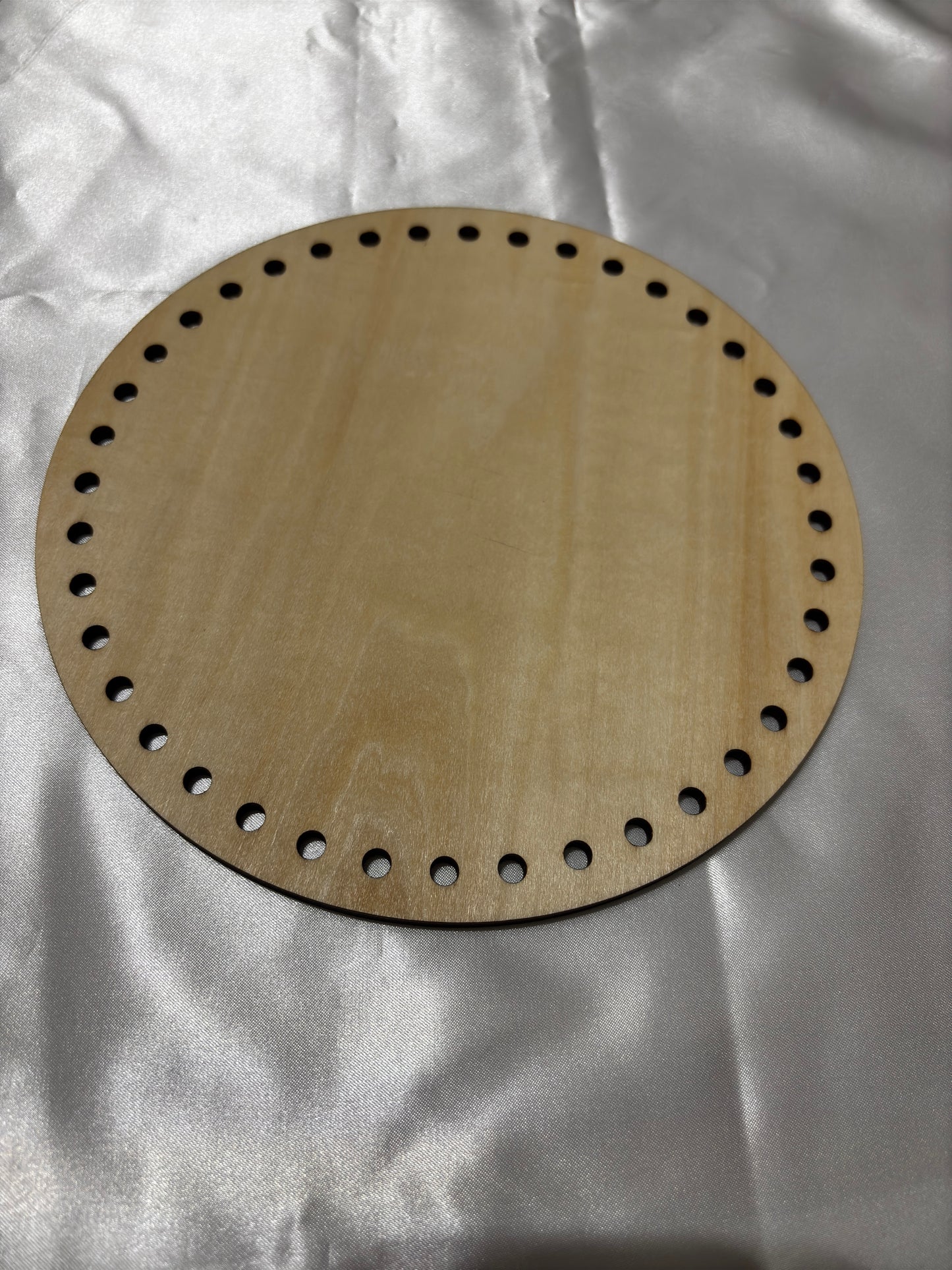 Round Wooden Bag Base