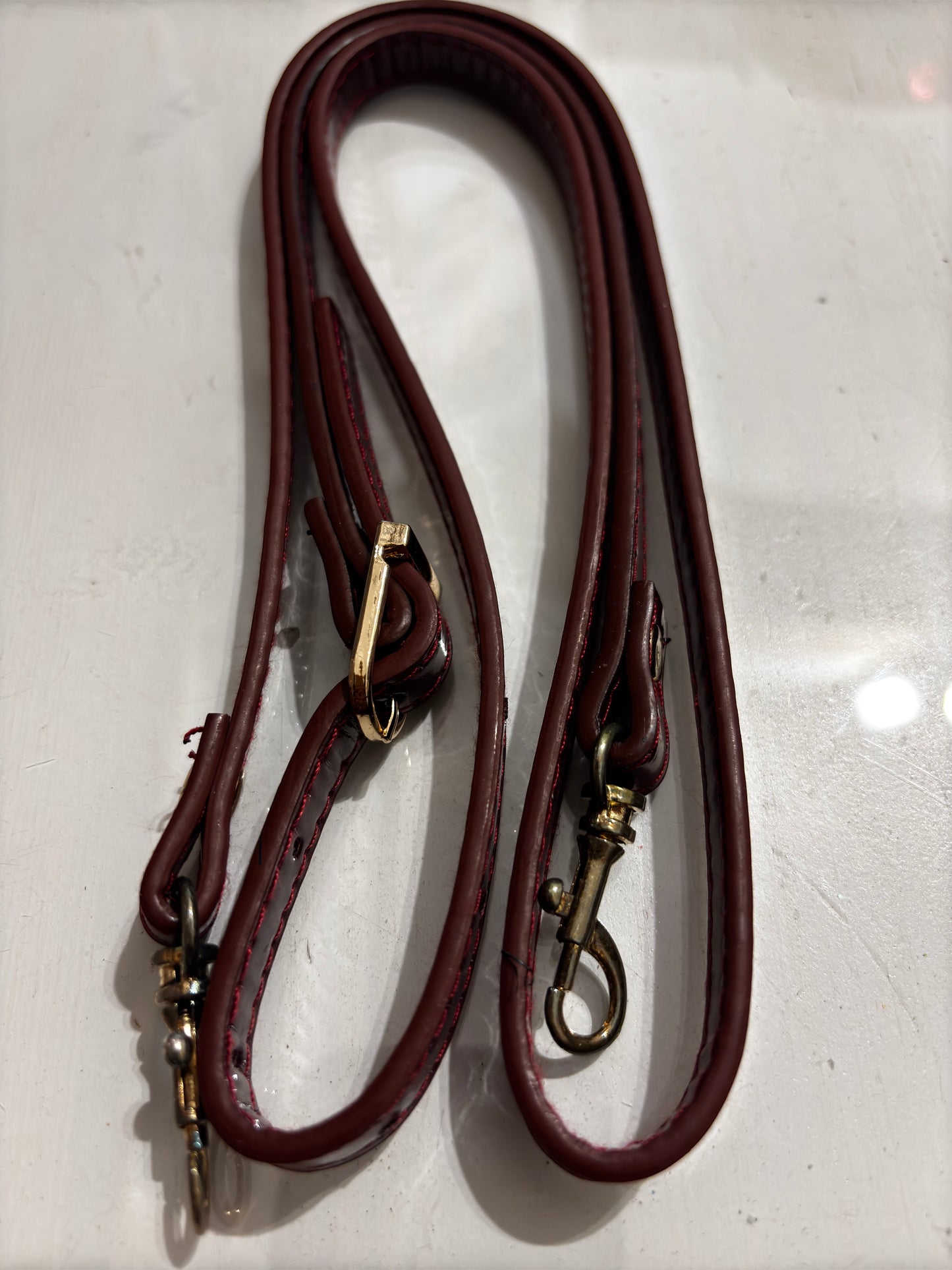 Faux Leather Shoulder Strap