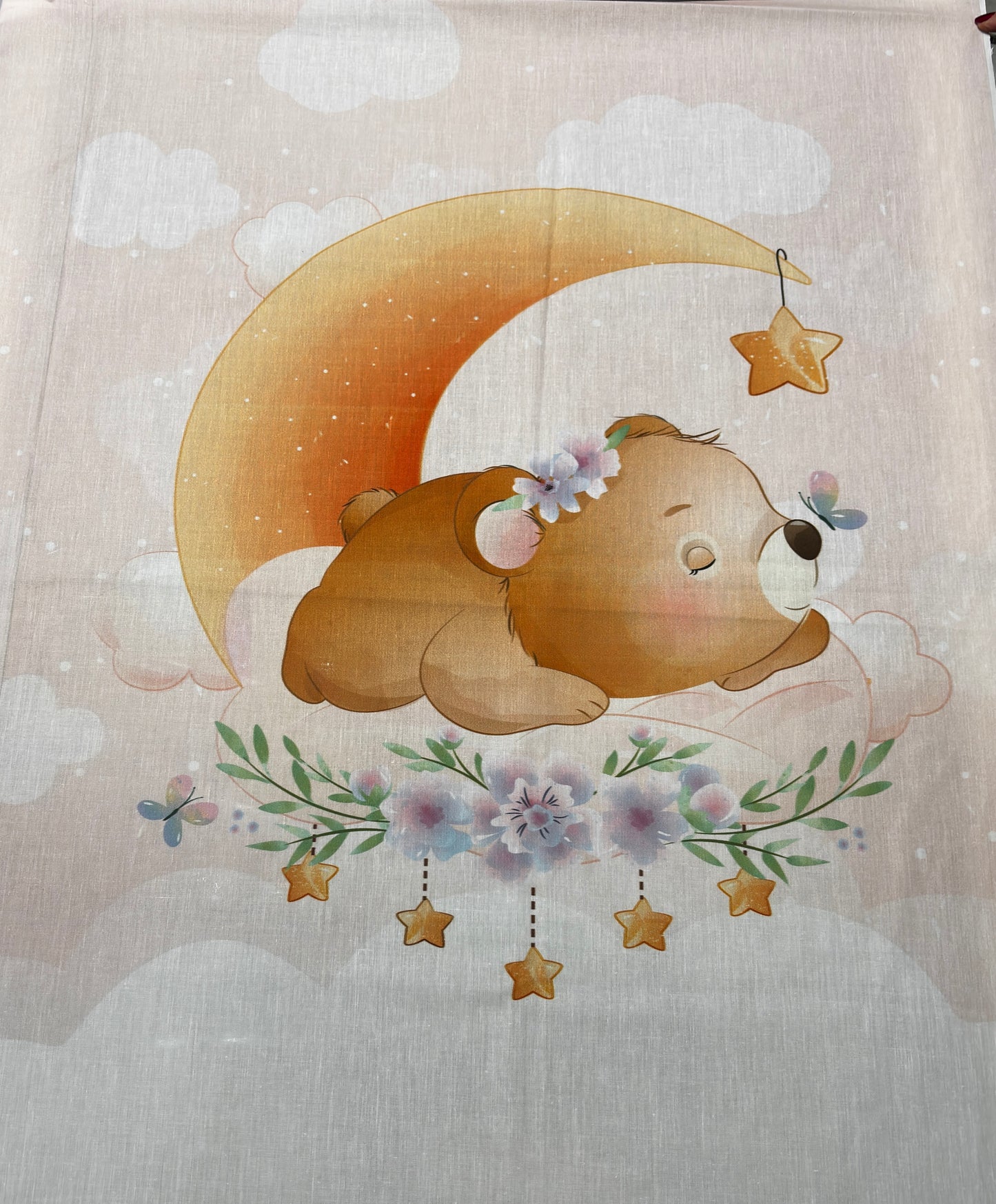 Cotton Teddy Bear Panel