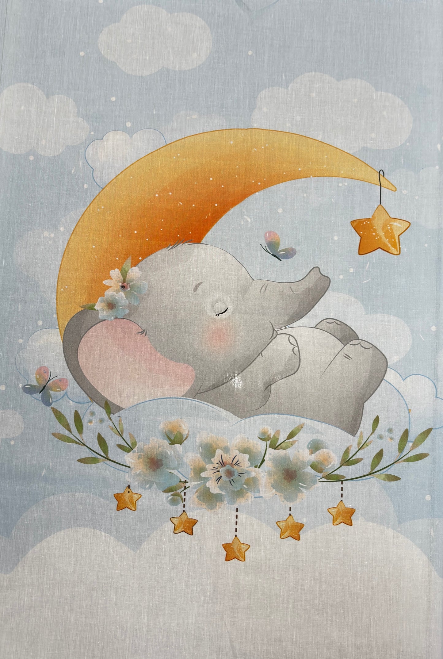Cotton Elephant Panel