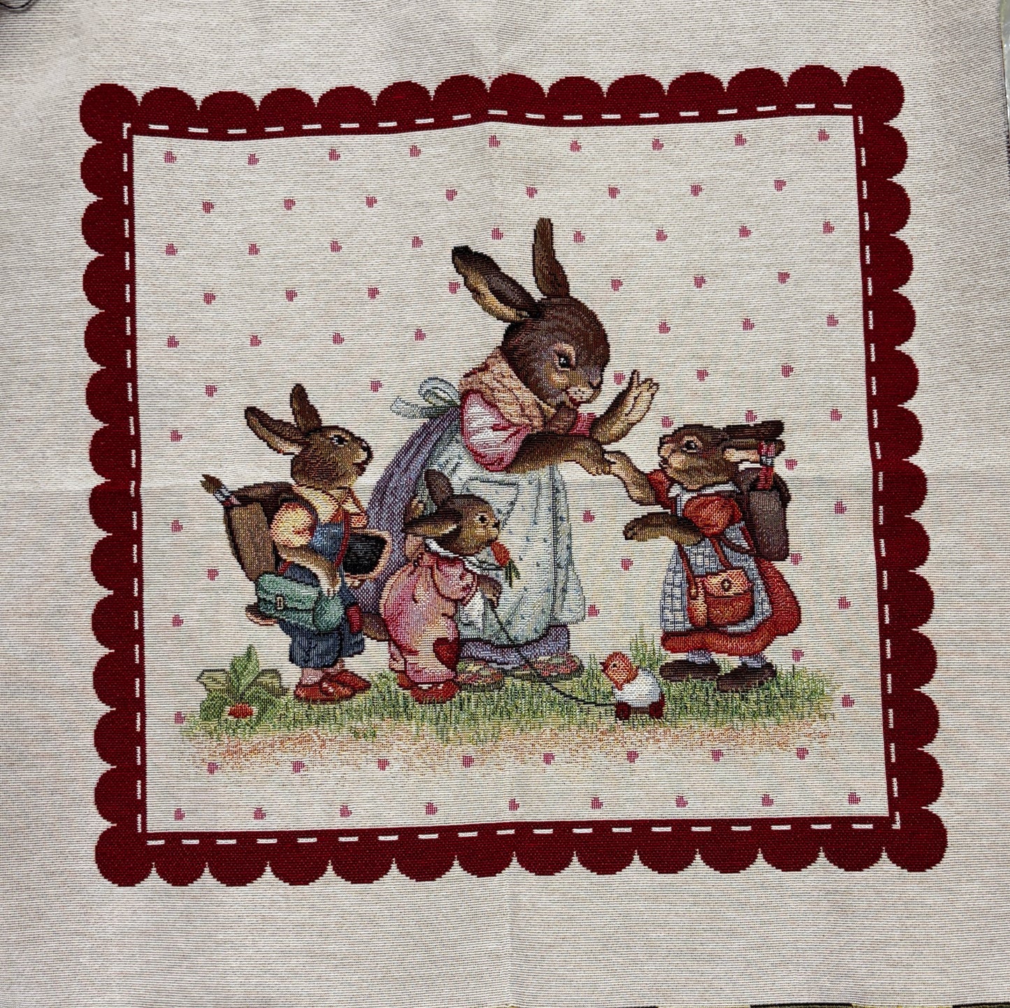 Cuscino Gobelin Coniglietti