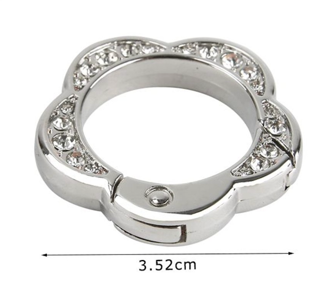 Moschettone Ventaglio con Strass 35mm