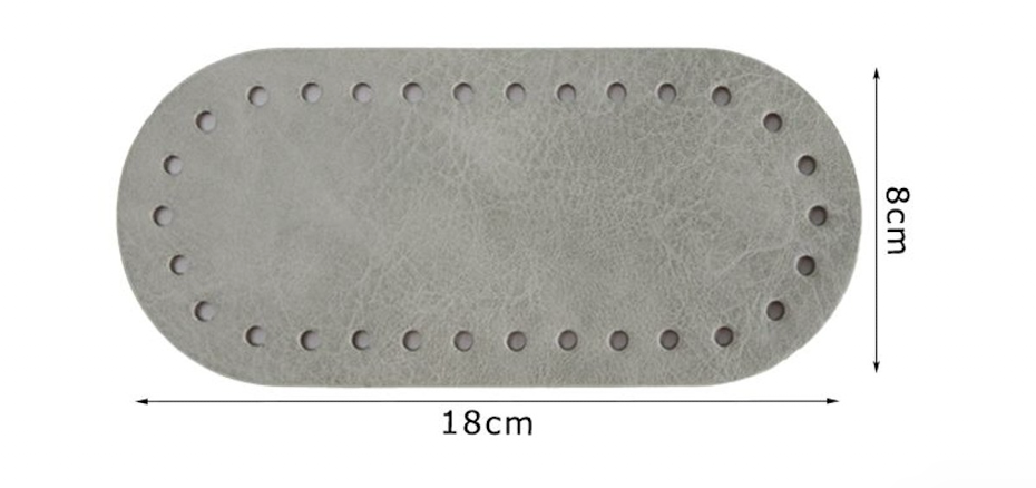 Faux Leather Bag Bottom 18x8 cm