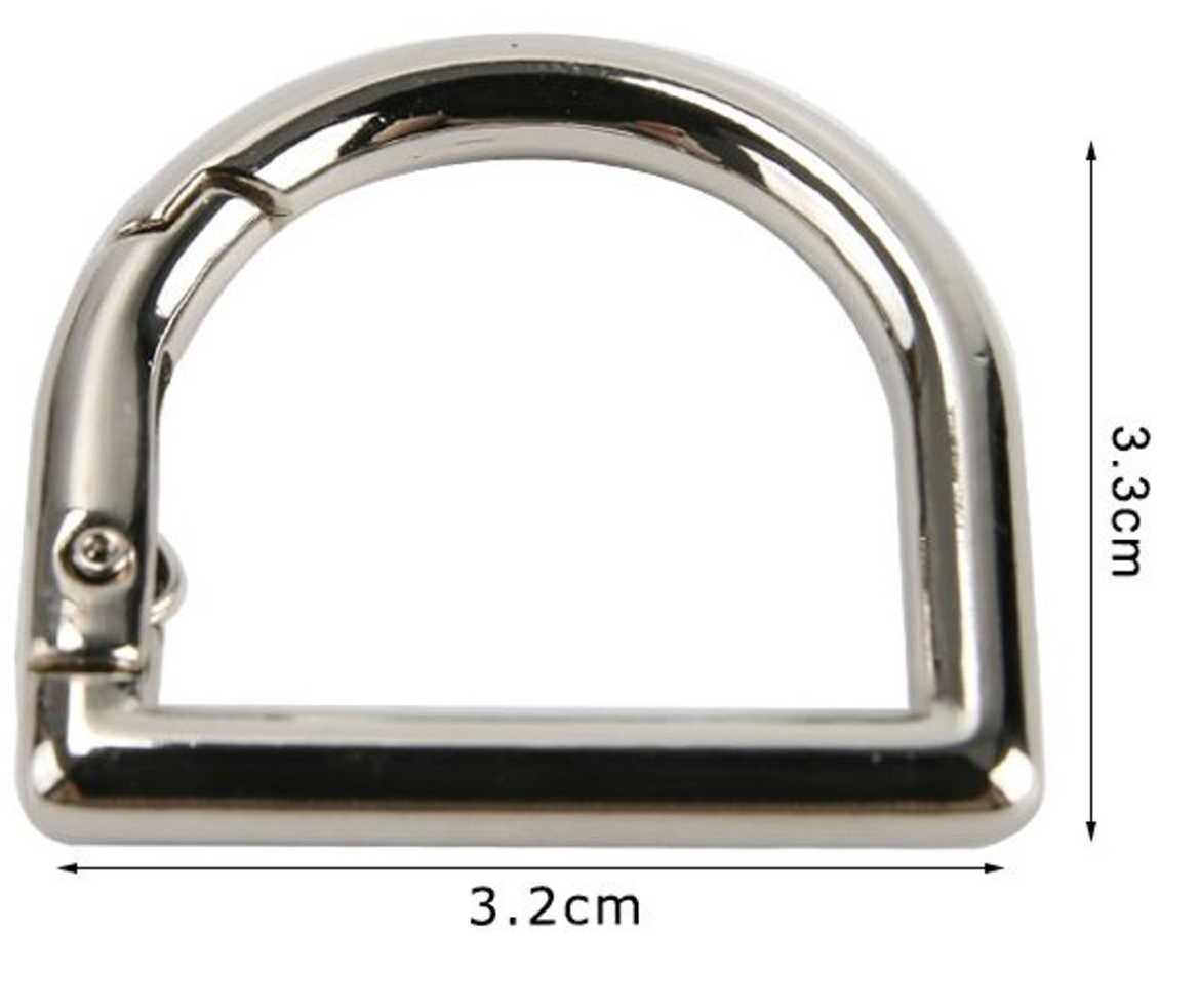 Moschettoni Decorativi per Borse – Ganci in Metallo Oro e Argento Vari Formati 2pz