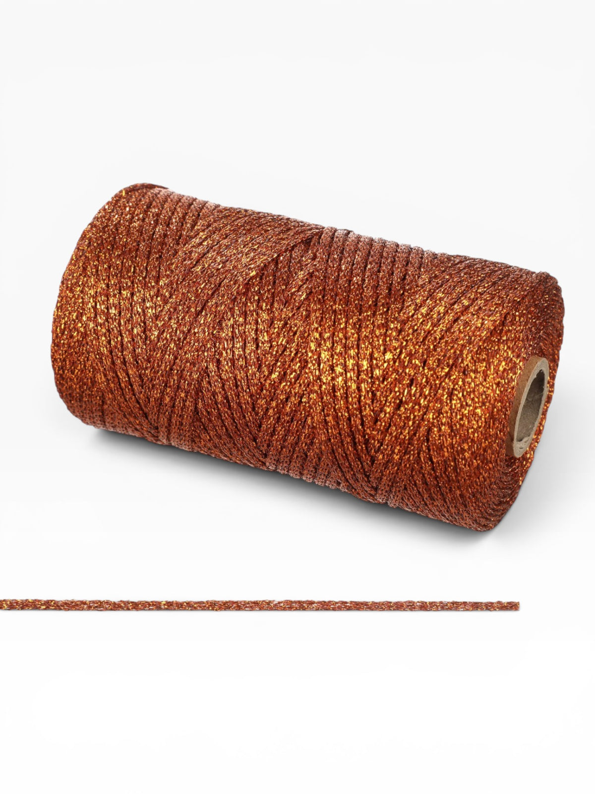 Cordón Lurex Brillante 3mm 200g – Hilo Metalizado 240m para Bolsos, Accesorios y Proyectos Artesanales
