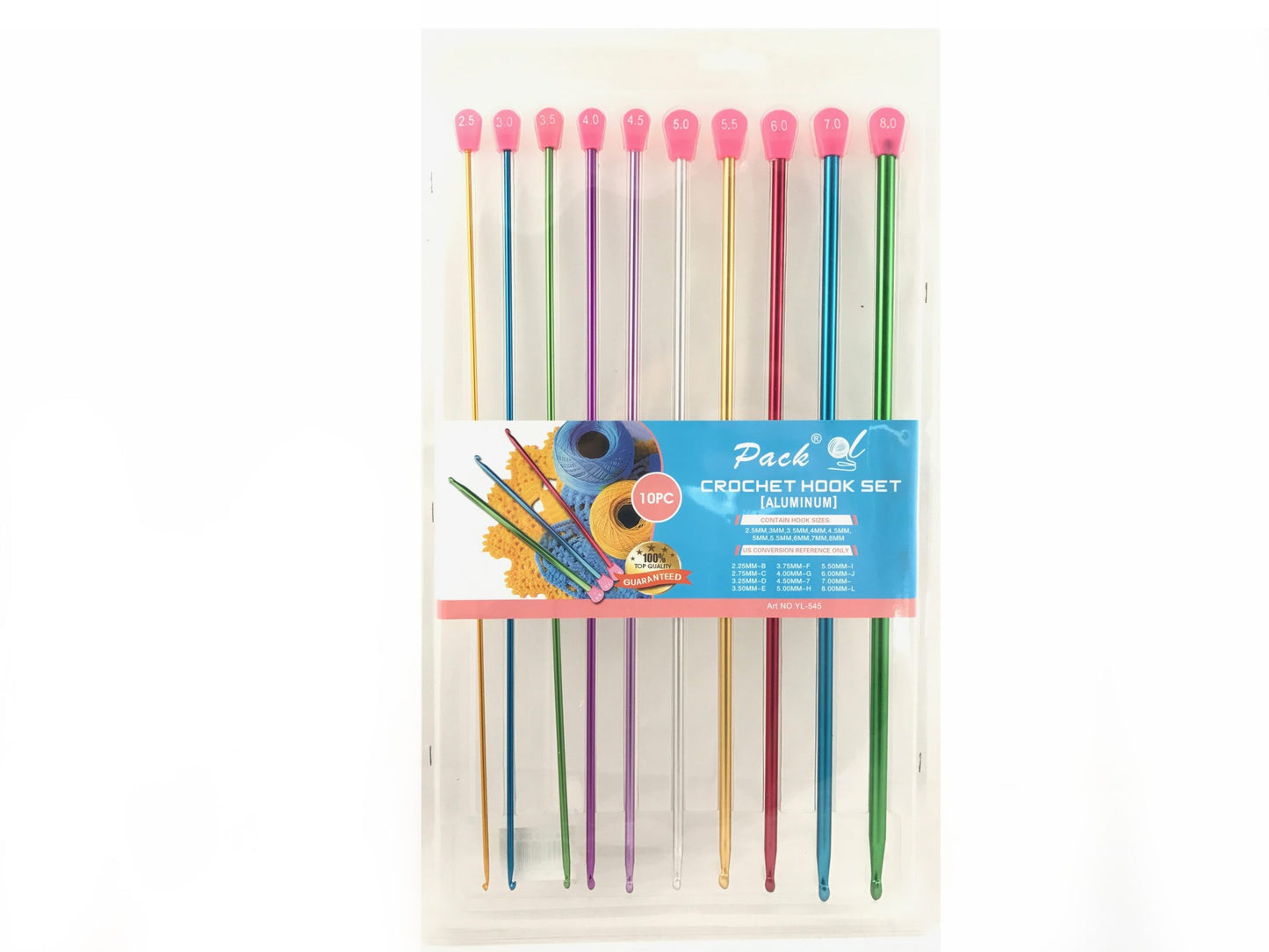 AGUJAS DE GANCHILLO 10 unidades de 35 centímetros