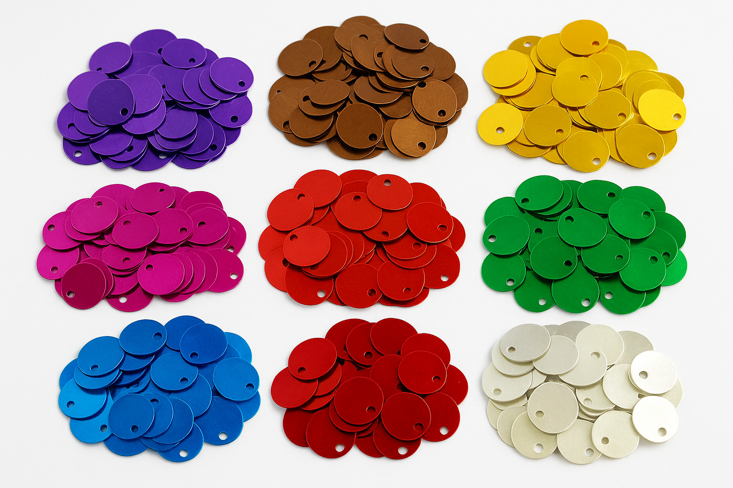 Paillettes Lisce per Borse e Creazioni - Misura ⌀ 2,5 - pacco da 20g con circa 100 pz