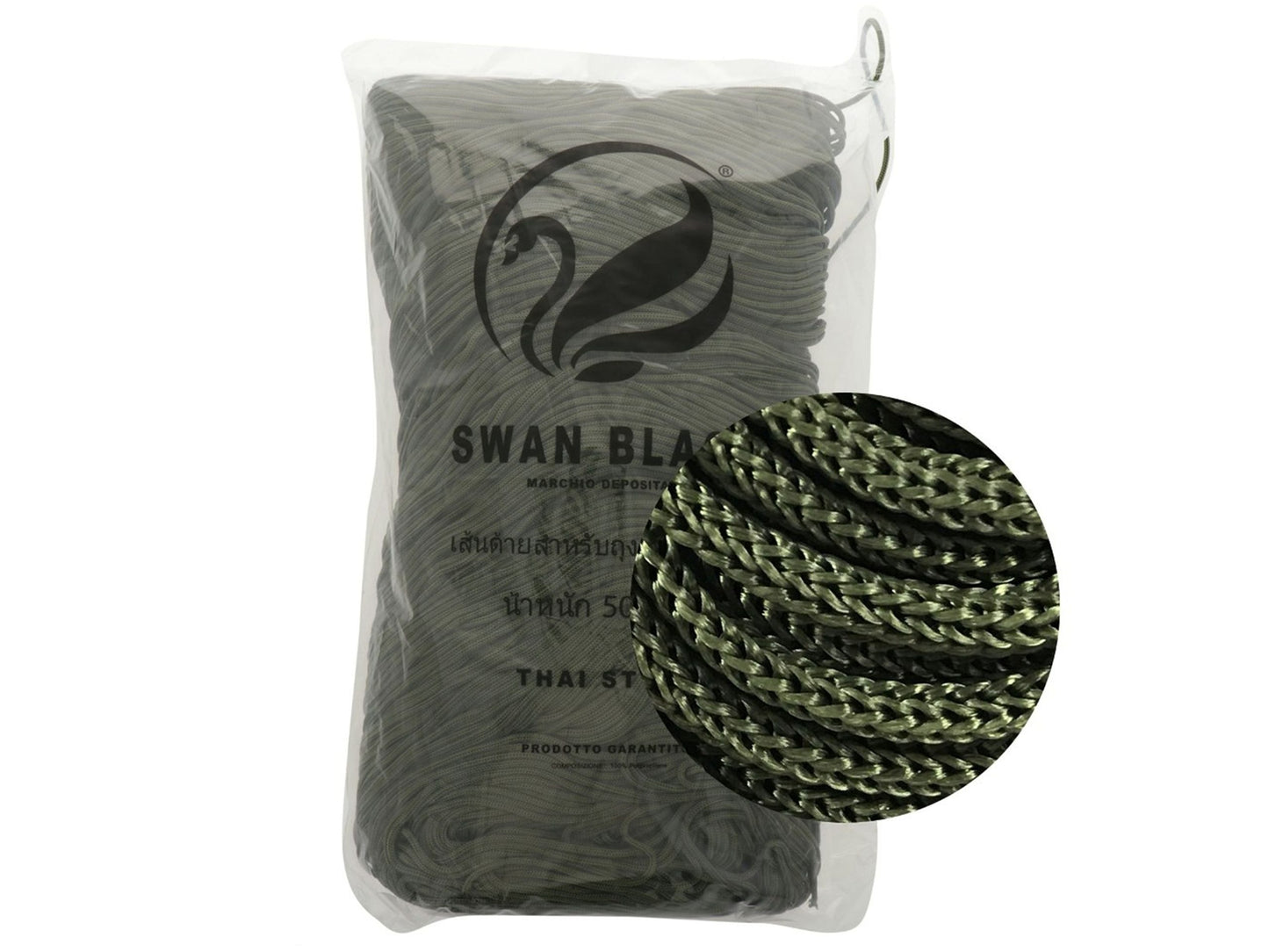 Cordino Swan Black 500g da 2mm