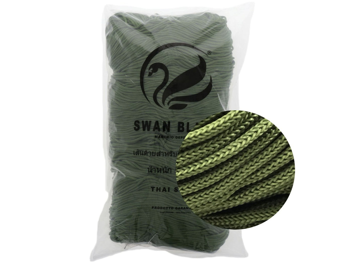 Cordino Swan Black 500g da 2mm