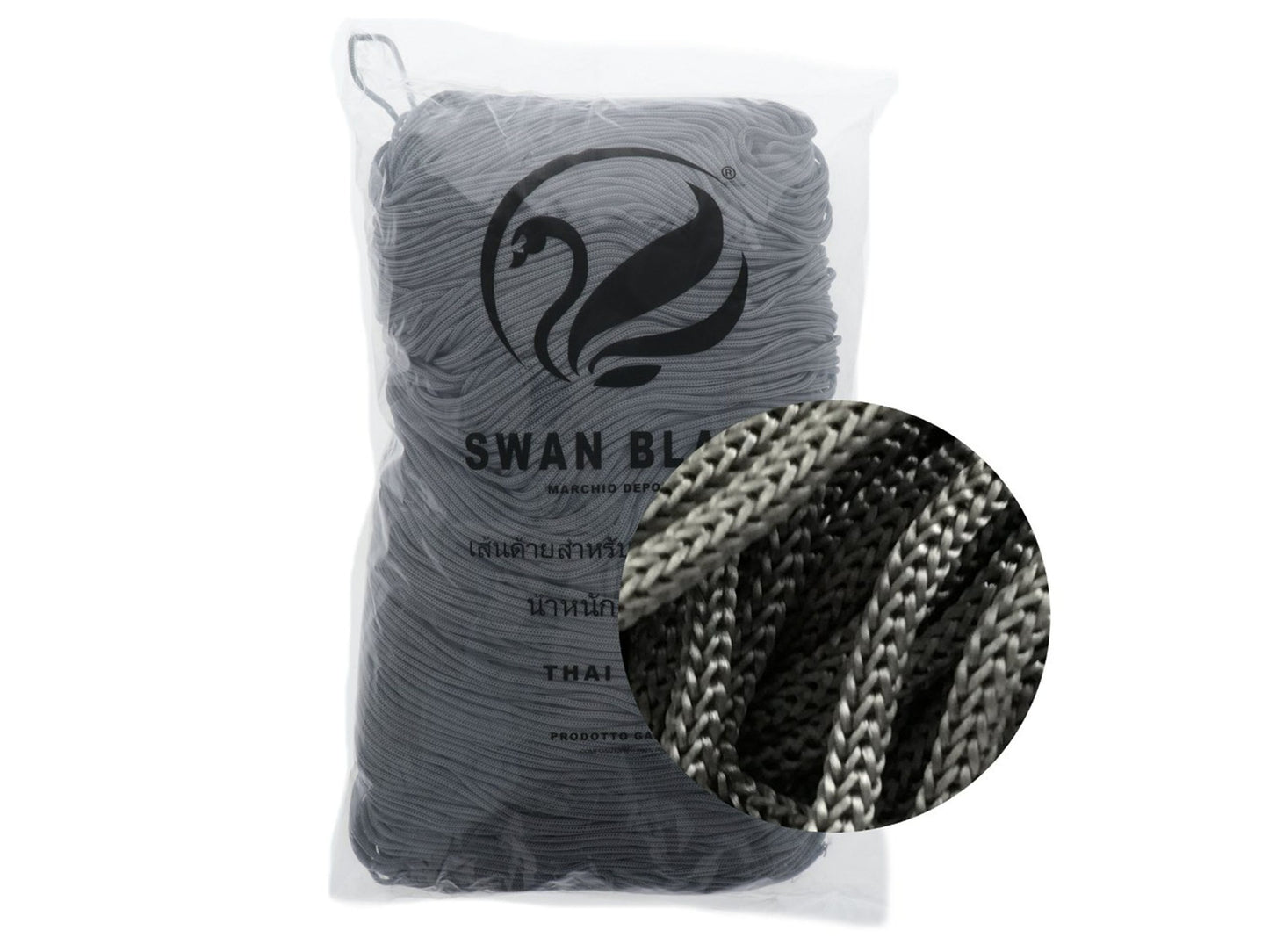 Cordino Swan Black 500g da 2mm