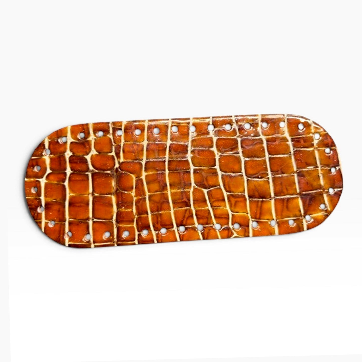 Fondo ovale preforato per borse 22x8 cm effetto cocco, pitonate, animalier e fantasie decorative