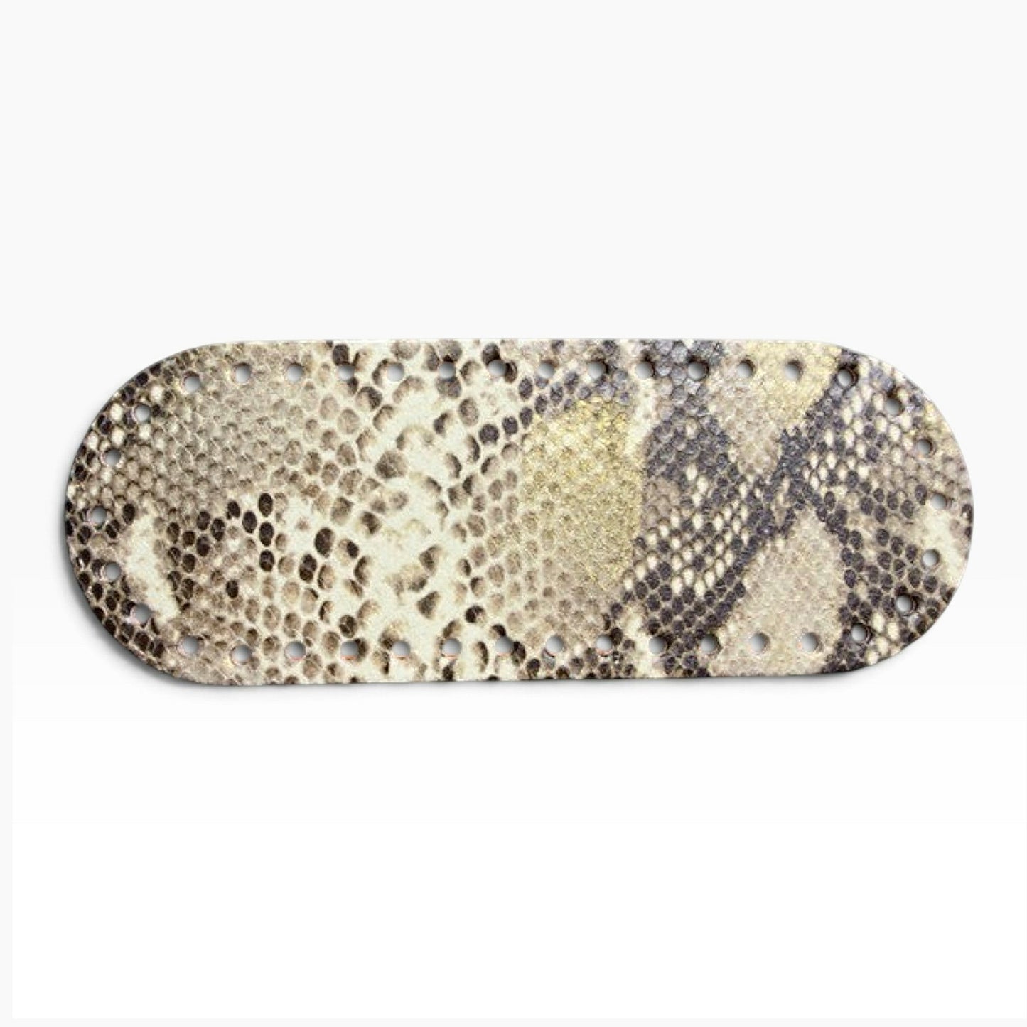Fondo ovale preforato per borse 22x8 cm effetto cocco, pitonate, animalier e fantasie decorative