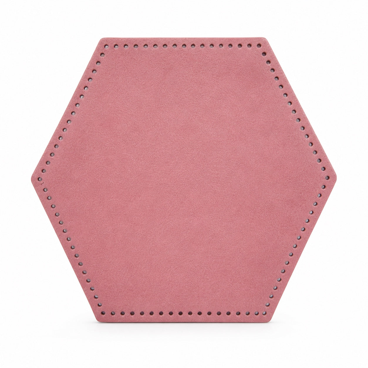 Pannello Esagonale in Vera Pelle Preforato per Borse Handmade 29cmx26cm