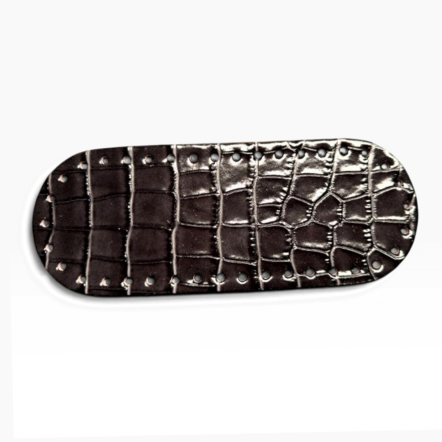 Fondo ovale preforato per borse 22x8 cm effetto cocco, pitonate, animalier e fantasie decorative