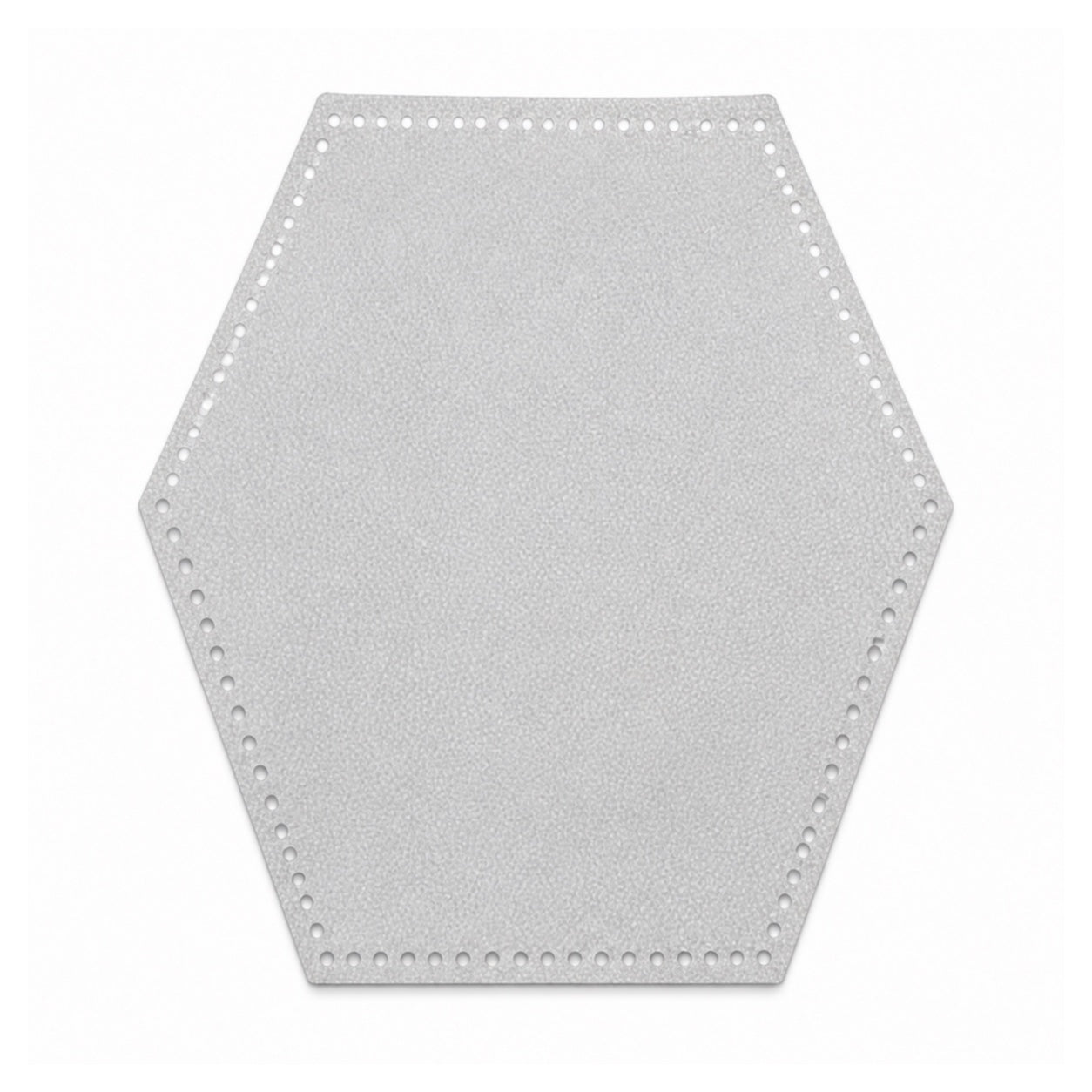 Pannello Esagonale in Vera Pelle Preforato per Borse Handmade 29cmx26cm