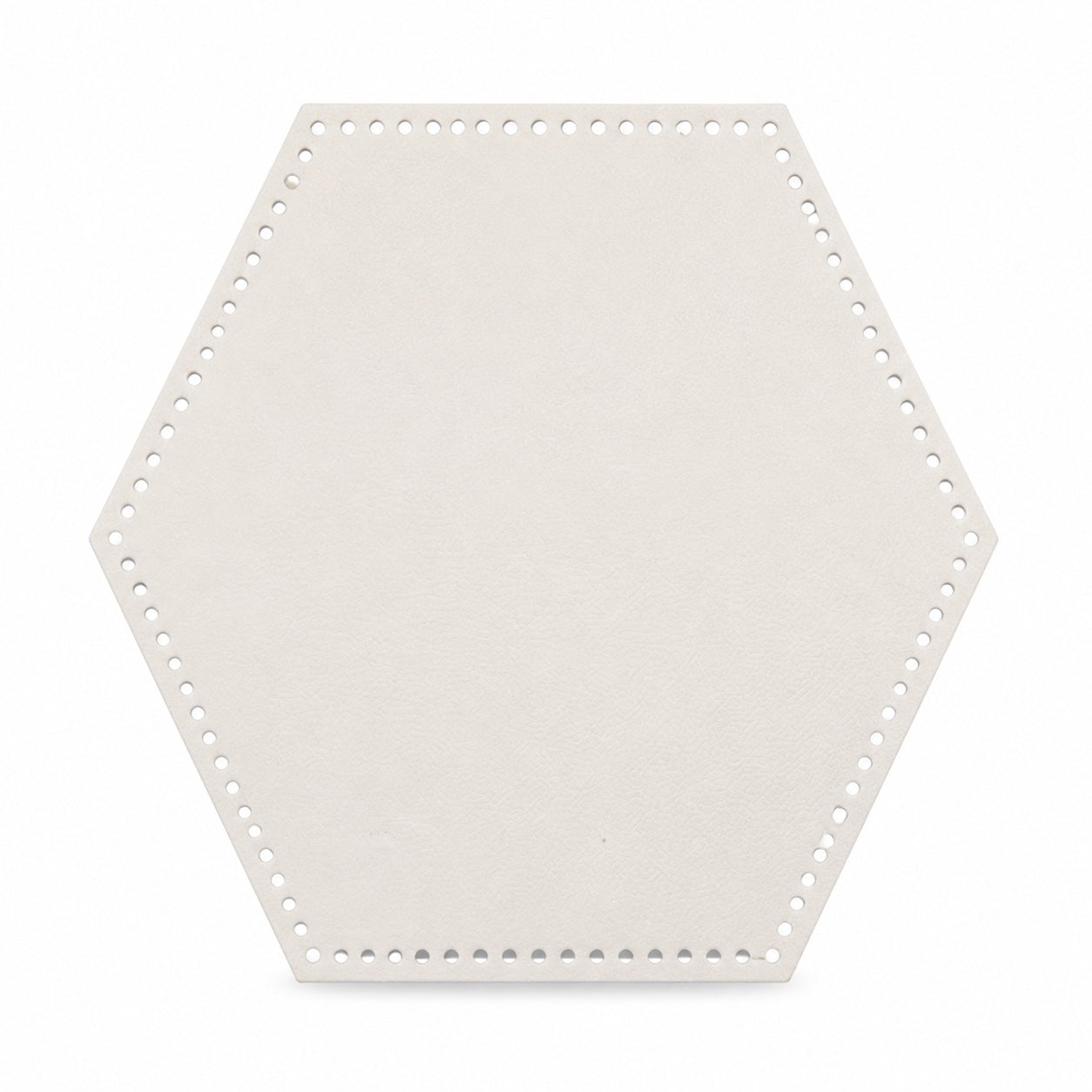 Pannello Esagonale in Vera Pelle Preforato per Borse Handmade 29cmx26cm