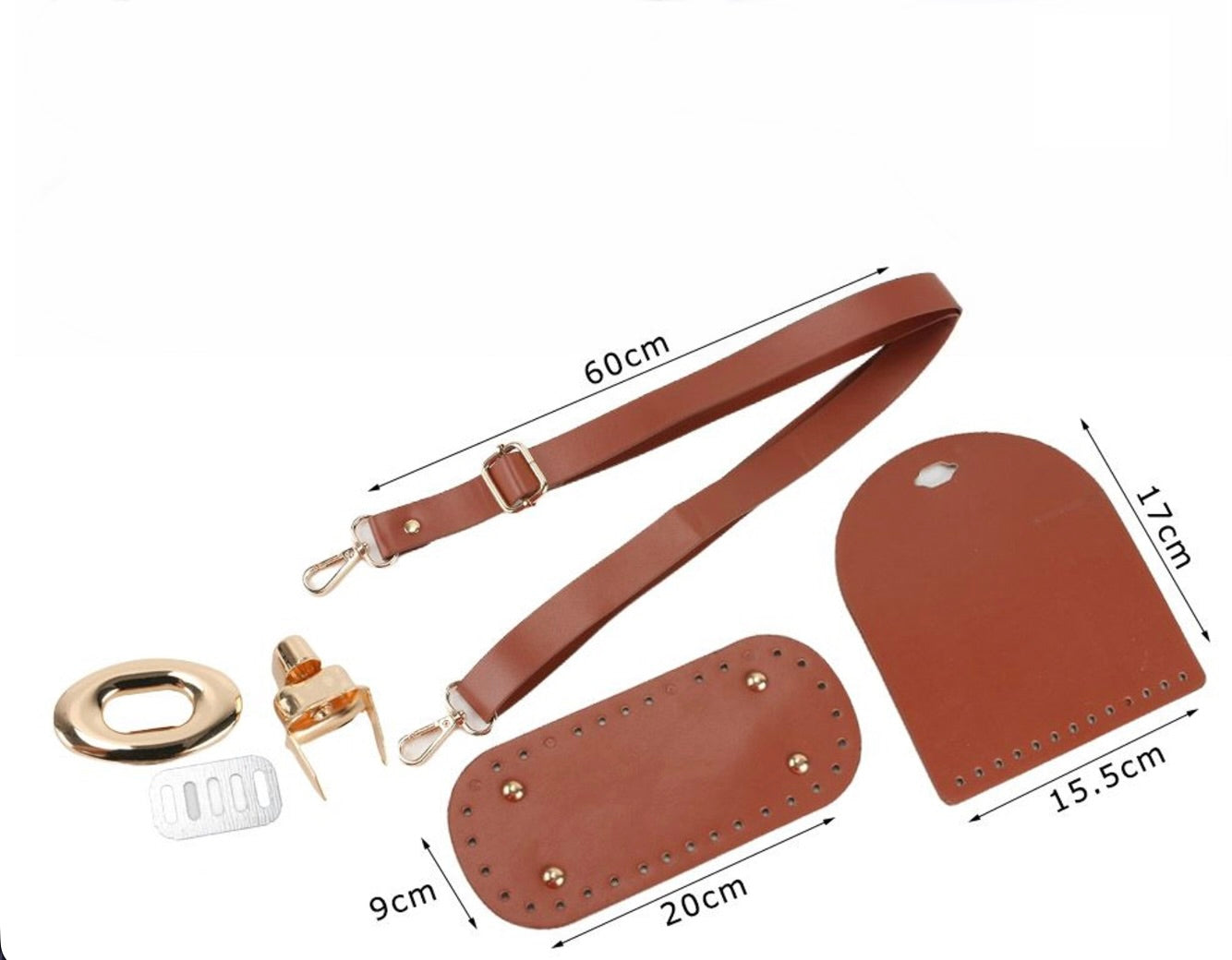 Kit Accessori per Borse Handmade con Fondo, Tracolla e Chiusura – Vari Modelli e Colori