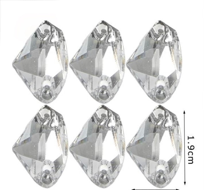Acrylic Sew-on Rhinestones for Handmade Bags – Decorative Crystals in Various Shapes and Sizes