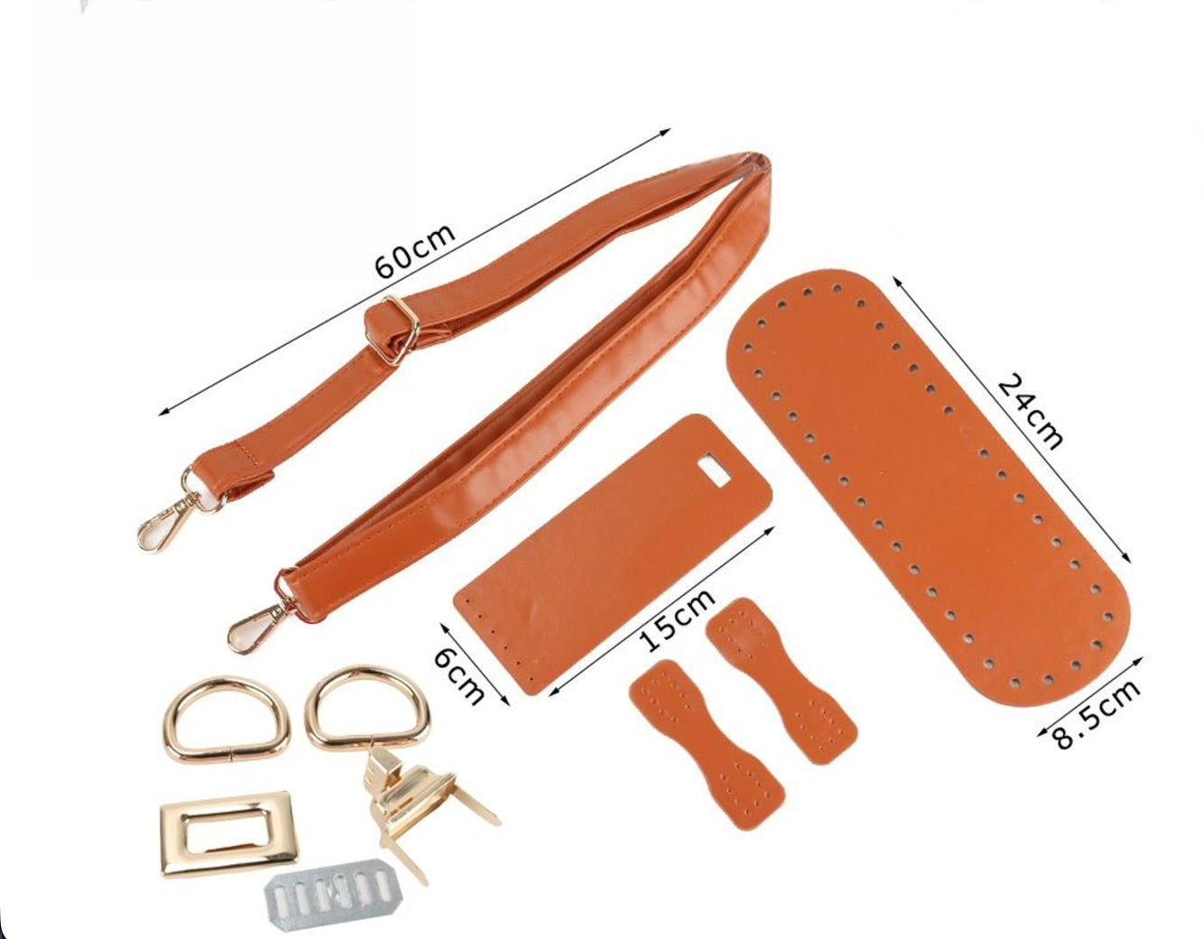 Kit Accessori per Borse Handmade con Fondo, Tracolla e Chiusura – Vari Modelli e Colori