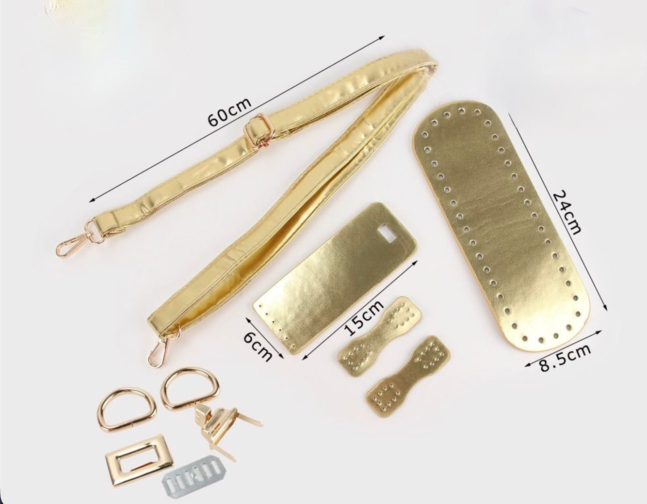 Kit Accessori per Borse Handmade con Fondo, Tracolla e Chiusura – Vari Modelli e Colori