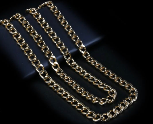 Catena per Borsa Oro 100 cm – Tracolla Metallica 3 mm Leggera in Alluminio 3*11 08508