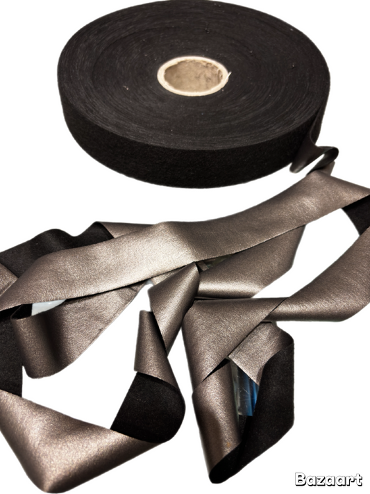 Fettuccia Lycra in Ecopelle Satinato 420 Grammi Grigio Antracite