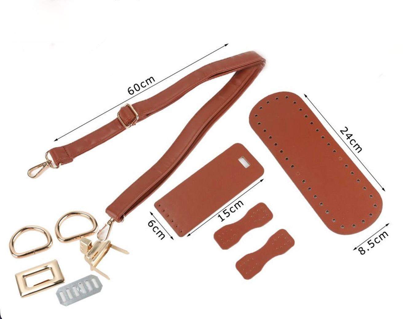 Kit Accessori per Borse Handmade con Fondo, Tracolla e Chiusura – Vari Modelli e Colori