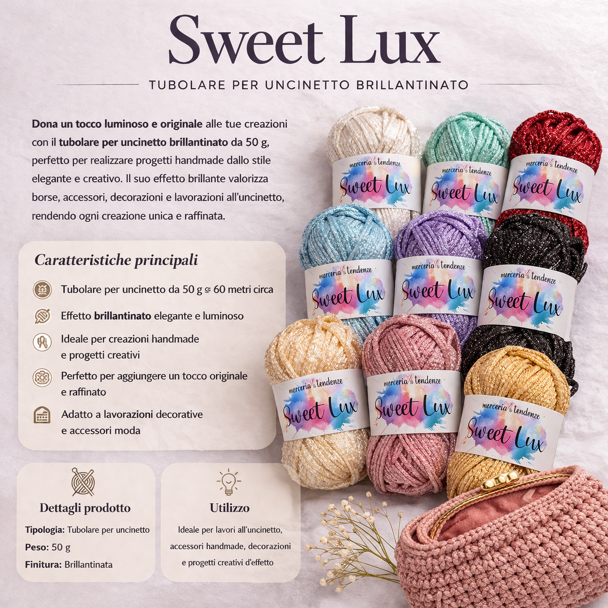 Sweet Lux Tubolare  50 g 60 metri circa