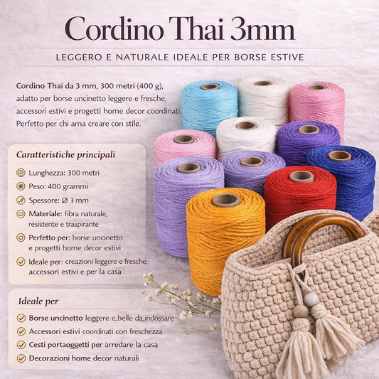 CORDINO THAI 3mm 300M 400g spessore 3mm